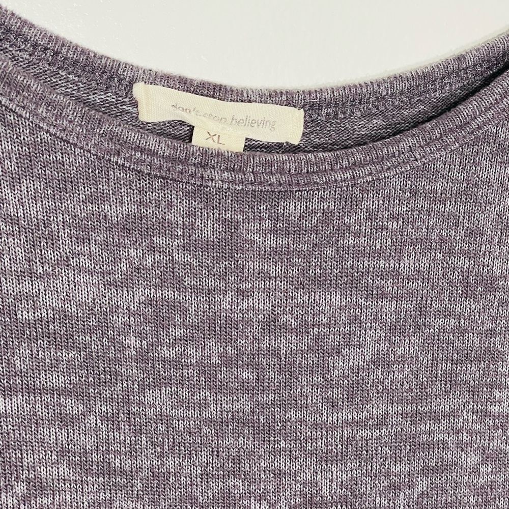 Women’s Don’t Stop Believing Gray Sweater - Picture 2 of 4